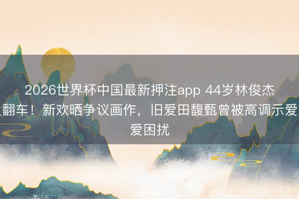 2026世界杯中国最新押注app 44岁林俊杰情史翻车！新欢晒争议画作，旧爱田馥甄曾被高调示爱困扰